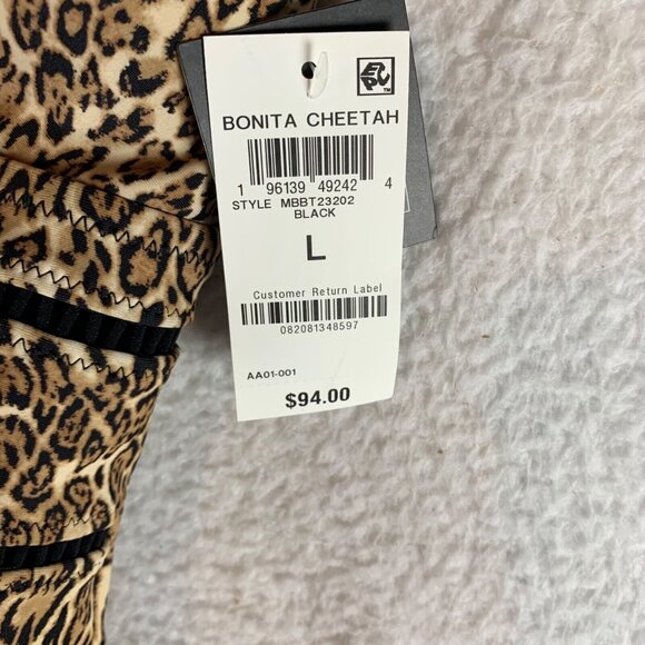 Bar III Women's Bonita Cheetah X-Back One-Piece Swimsuit Multi XL New With Tag's - Picture 4 of 8